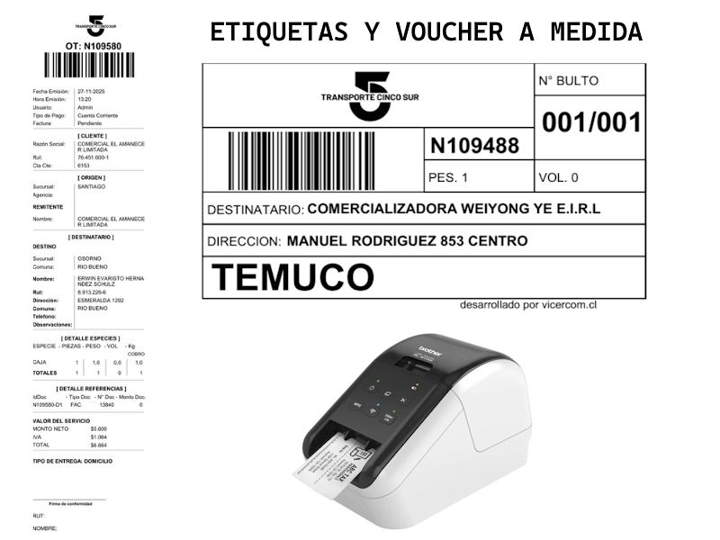 Etiqueta para impresión
